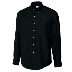 Alabama Crimson Tide B&T LS Epic Easy Care Royal Oxford Shirt - Black